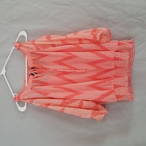 Salmon print blouse